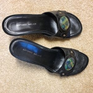 Antonio Melani Black Wedge, Size 7M